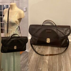 leather briefcase buisness bag